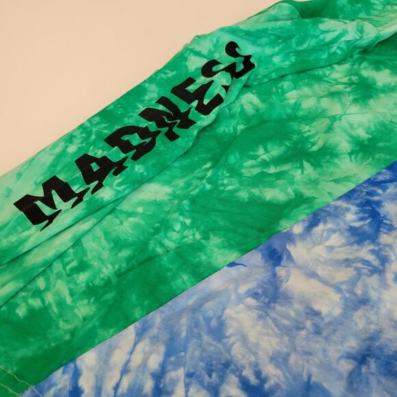 Madness Skateboard Tie Dye Split Green and Blue Long Sleeve T Shirt Large NWT - Picture 6 of 10